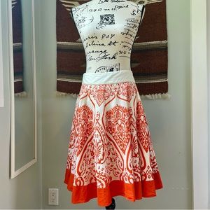 Anthropologie Edme & Esyllte Wilderness Maze Midi Skirt